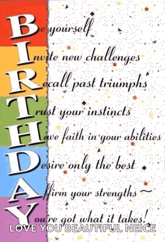 a birthday card that says be yourself