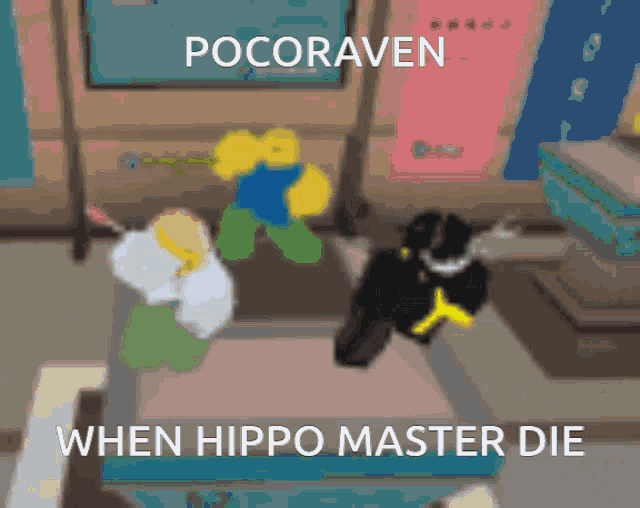 a screenshot of a video game that says pocoraven