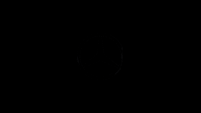 a black background with a mercedes logo in the center