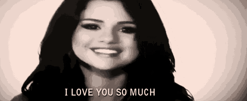 a black and white photo of a woman smiling with the words i love you so much below her
