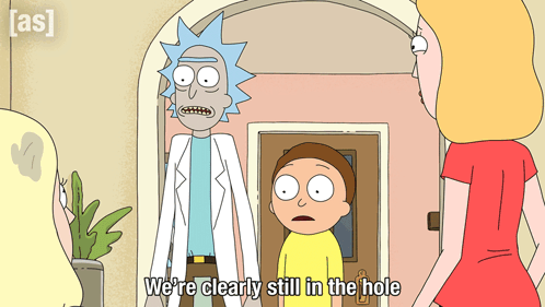 We'Re Clearly Still In The Hole Morty Smith GIF - We'Re Clearly Still In The Hole Morty Smith Rick Sanchez GIFs