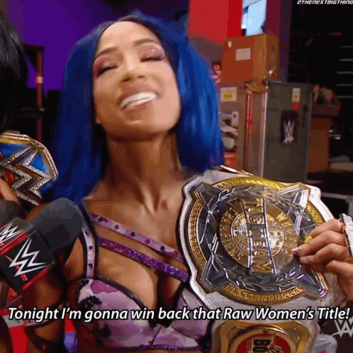 Sasha Banks Womens Tag Team Champions GIF - Sasha Banks Womens Tag Team Champions Tonight Im Gonna Win Back GIFs