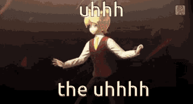 a man in a suit and tie is dancing in front of a dark background .