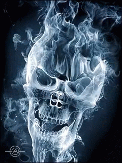 Smoke Skull Smokey GIF - Smoke Skull Smokey Creepy GIFs
