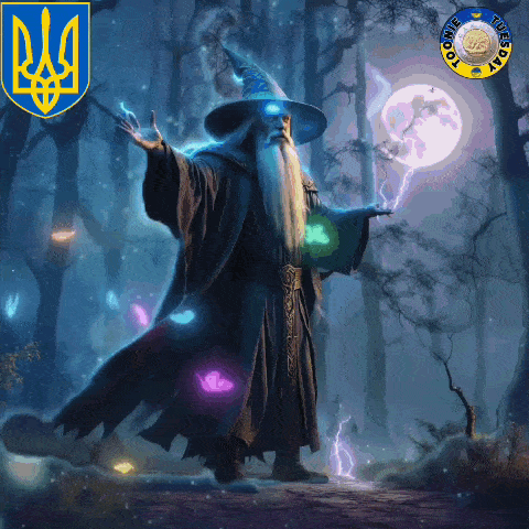 a picture of a wizard with the word tuesday on the bottom right