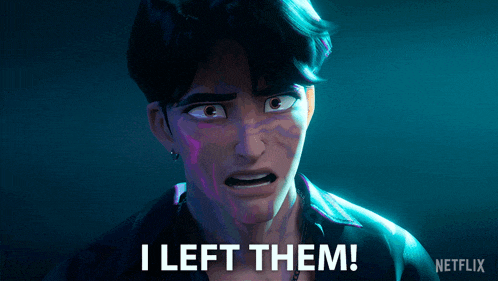 a cartoon character says i left them in a netflix ad