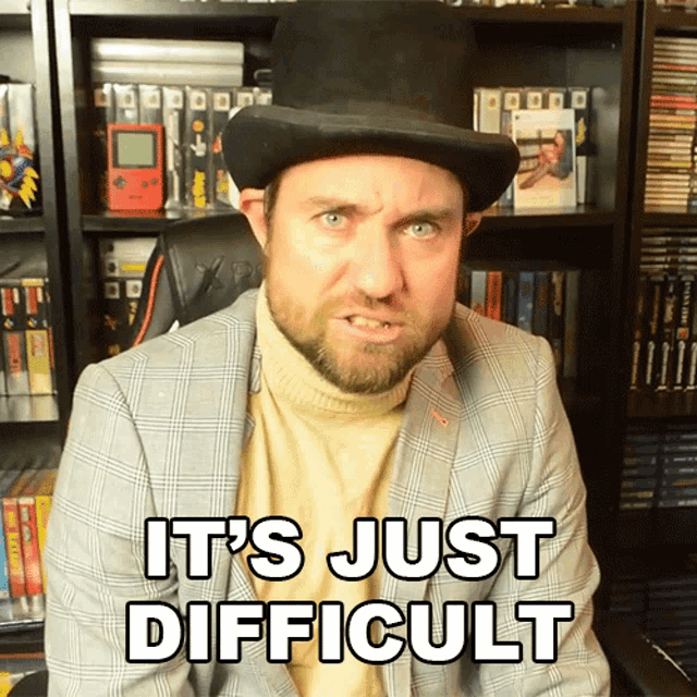 Its Just Difficult Richard Parliament GIF - Its Just Difficult Richard Parliament Top Hat Gaming Man GIFs