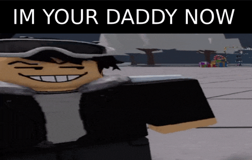 a picture of a cartoon character with the words im your daddy now on the bottom