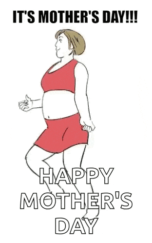 a cartoon of a woman giving a child a piggyback ride .