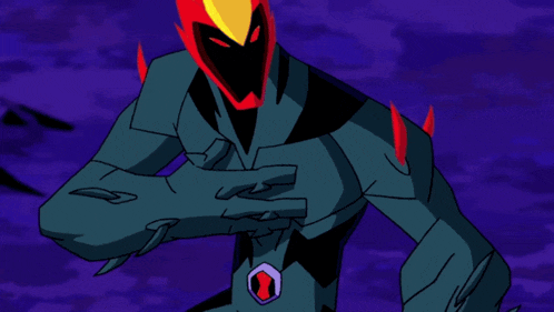 a cartoon character is holding a huge fireball in his hands