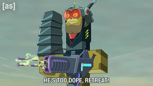 He'S Too Dope Retreat Rick And Morty GIF - He'S Too Dope Retreat Rick And Morty He'S Exceptionally Outstanding Retreat GIFs