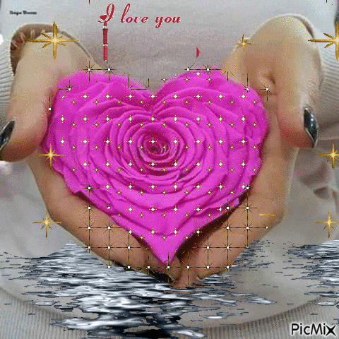 a woman is holding a purple heart shaped rose in her hands