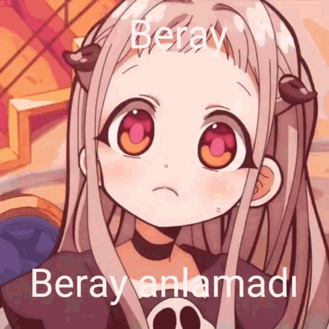 a picture of a girl with the words " beray " on the top