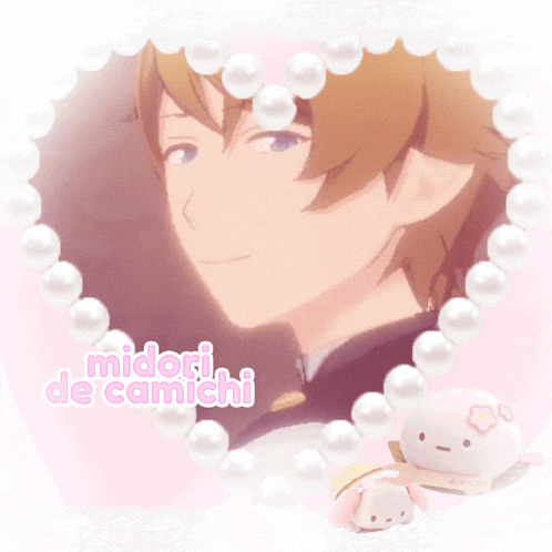 a picture of midori de camichi with pearls around it