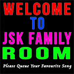 a colorful sign that says welcome to jsk family room
