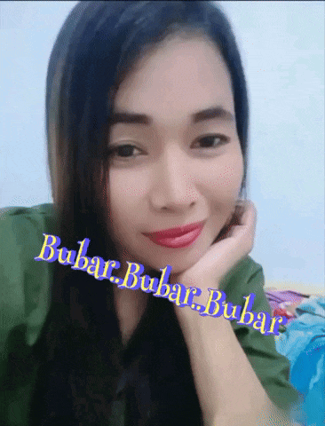 a picture of a woman with the words bubar babar babar on the bottom right