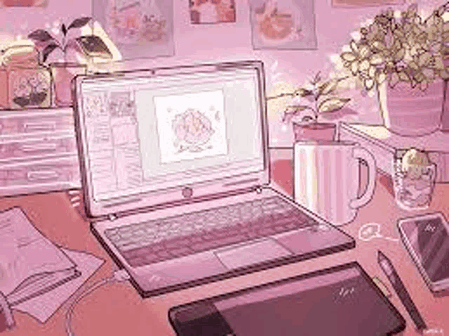 a laptop computer is sitting on top of a desk next to a tablet and a phone .
