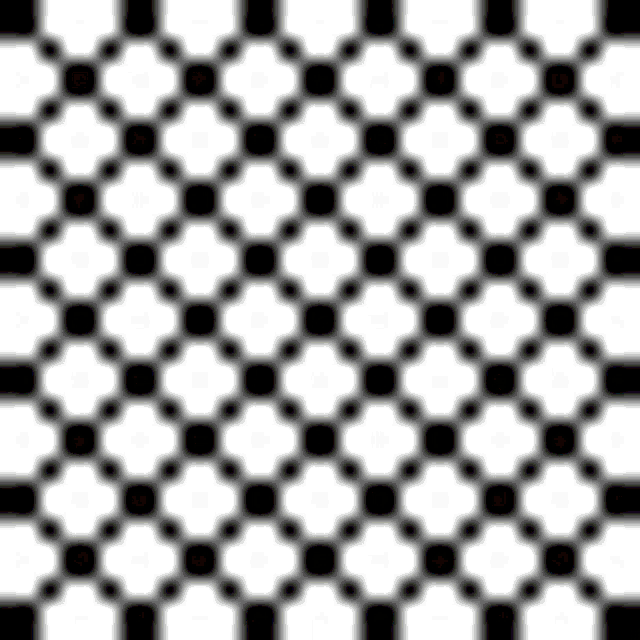 a red , yellow , and black geometric pattern with a square in the center .