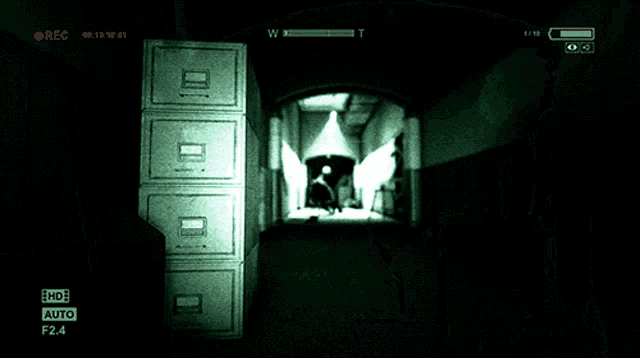 a video game screen shows a man in a chair and says rec at the top