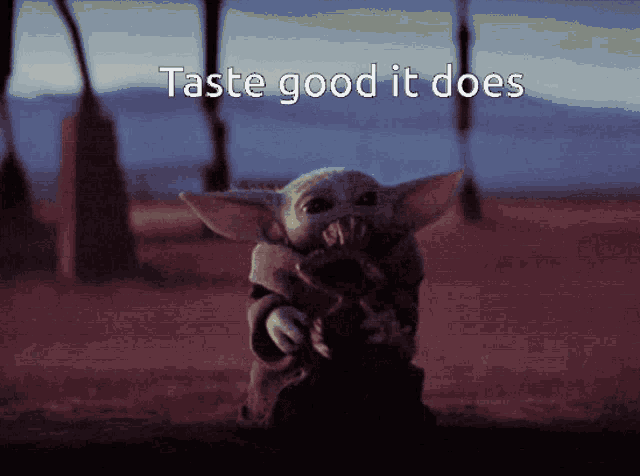 Taste Good It Does Baby Yoda GIF - Taste Good It Does Baby Yoda GIFs