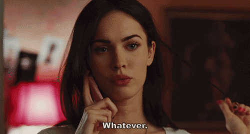 Megan Fox GIF - Meh Whatever Dont Care GIFs