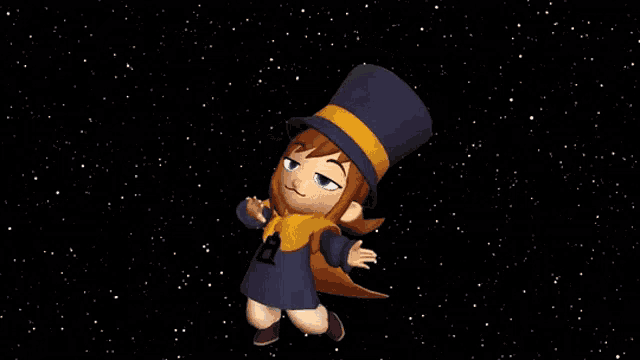 a cartoon character is wearing a top hat and a yellow jacket