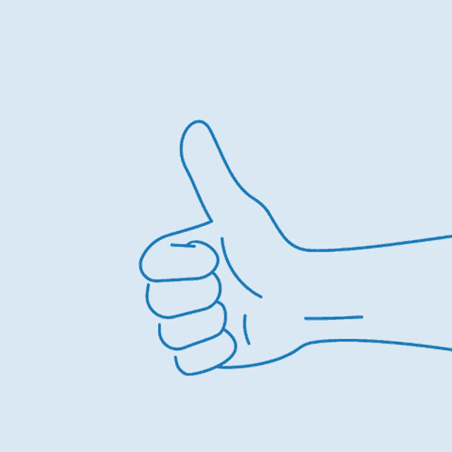 a drawing of a hand giving a thumbs up with the word haymat written below it