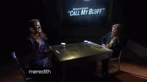 Debra Messing Claims Victory In "Call My Bluff" On The Meredith Vieira Show! GIF - The Meredith Vieira Show Debra Messing GIFs