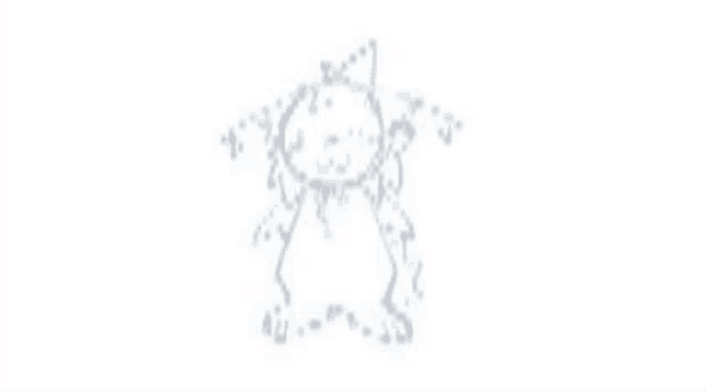 a black and white drawing of a penguin holding a flag .