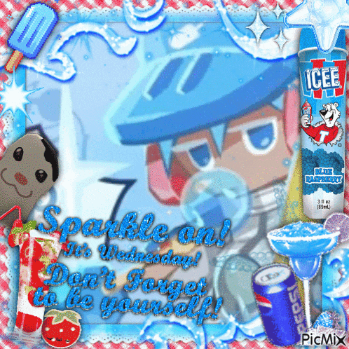 a sparkle on it 's wednesday card with icee and pepsi
