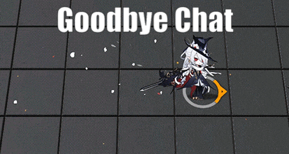 a goodbye chat graphic with a dolphin splashing water