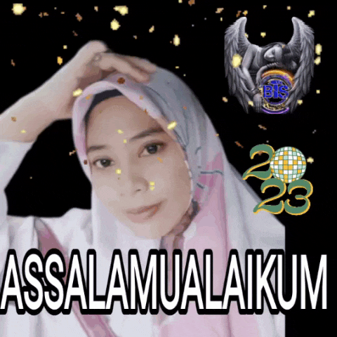 a woman wearing a hijab with the words assalamualaikum written on it