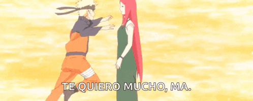a cartoon of a woman with red hair and the words te quiero mucho ma on the bottom