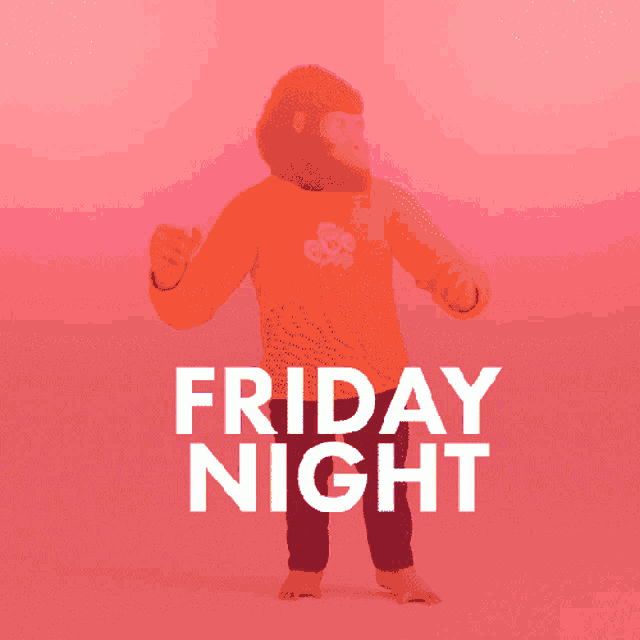 a blue background with the words friday night in white