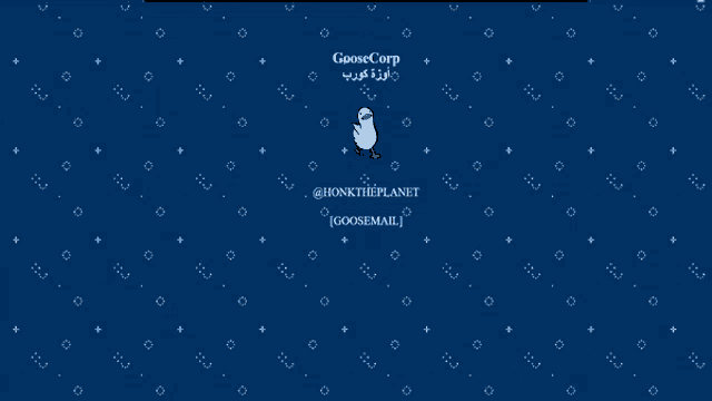 a screen shot of a game called goose corp with a duck on it