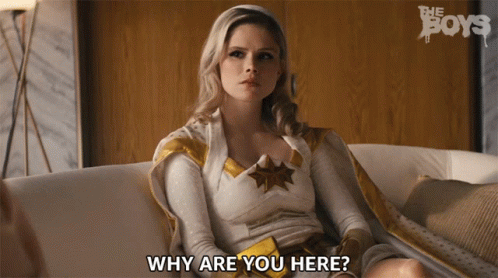 Why Are You Here Starlight GIF - Why Are You Here Starlight Erin Moriarty GIFs