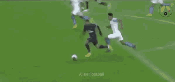 a soccer field with a banner that says allen football on the bottom