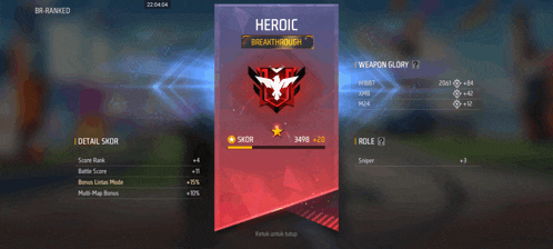 a screenshot of a video game that says heroic
