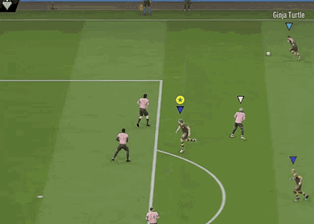 a soccer game is being played and the goalie is named the gon xl
