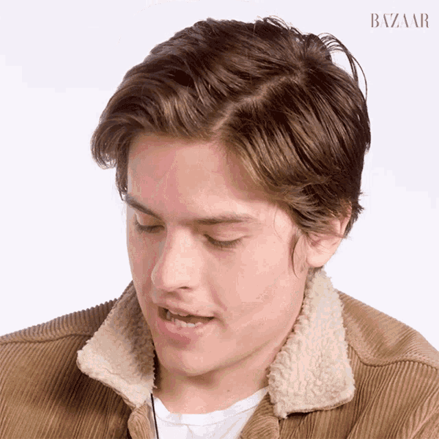 Laugh Cole Sprouse GIF - Laugh Cole Sprouse Harpers Bazaar GIFs