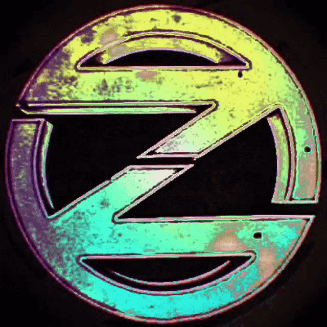 a rainbow colored circle with the letter z on it
