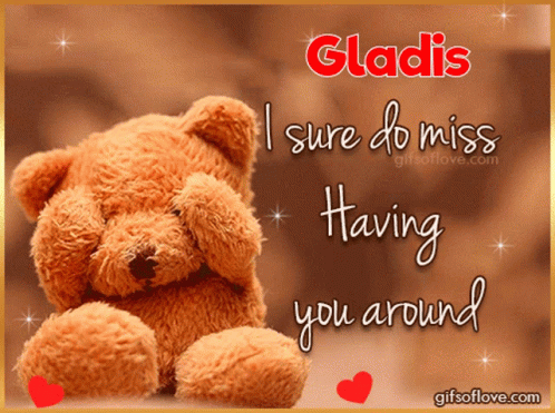 Gladis I Miss You GIF - Gladis I Miss You Teddy Bear GIFs