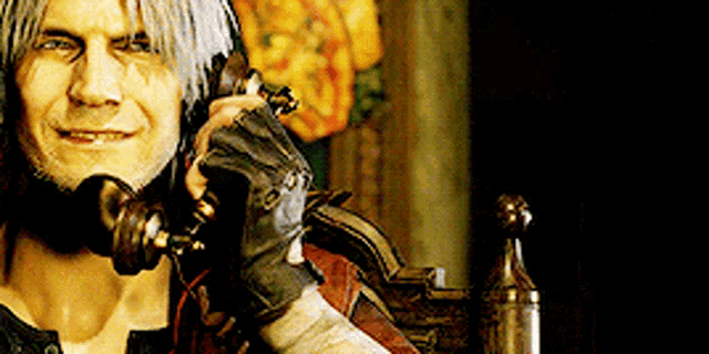 Devil May Cry Dante GIF - Devil May Cry Dante Phone Call GIFs