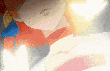 a close up of a person 's face with a light shining on it