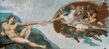 The Creation Of Adam Michel Angelo GIF - The Creation Of Adam Michel Angelo Painting GIFs