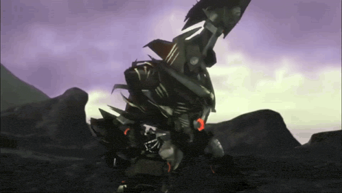 a video game character with a purple background