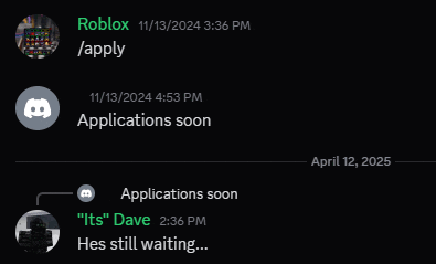 a screenshot of a conversation between roblox and a person named dave