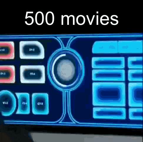 a computer screen with the words 500 movies written above it