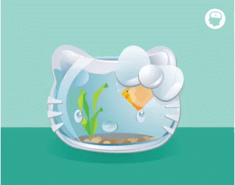 Hello Kitty Sanrio GIF - Hello Kitty Sanrio Fishbowl GIFs