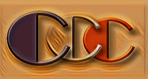 a logo that says ccc on it in different colors